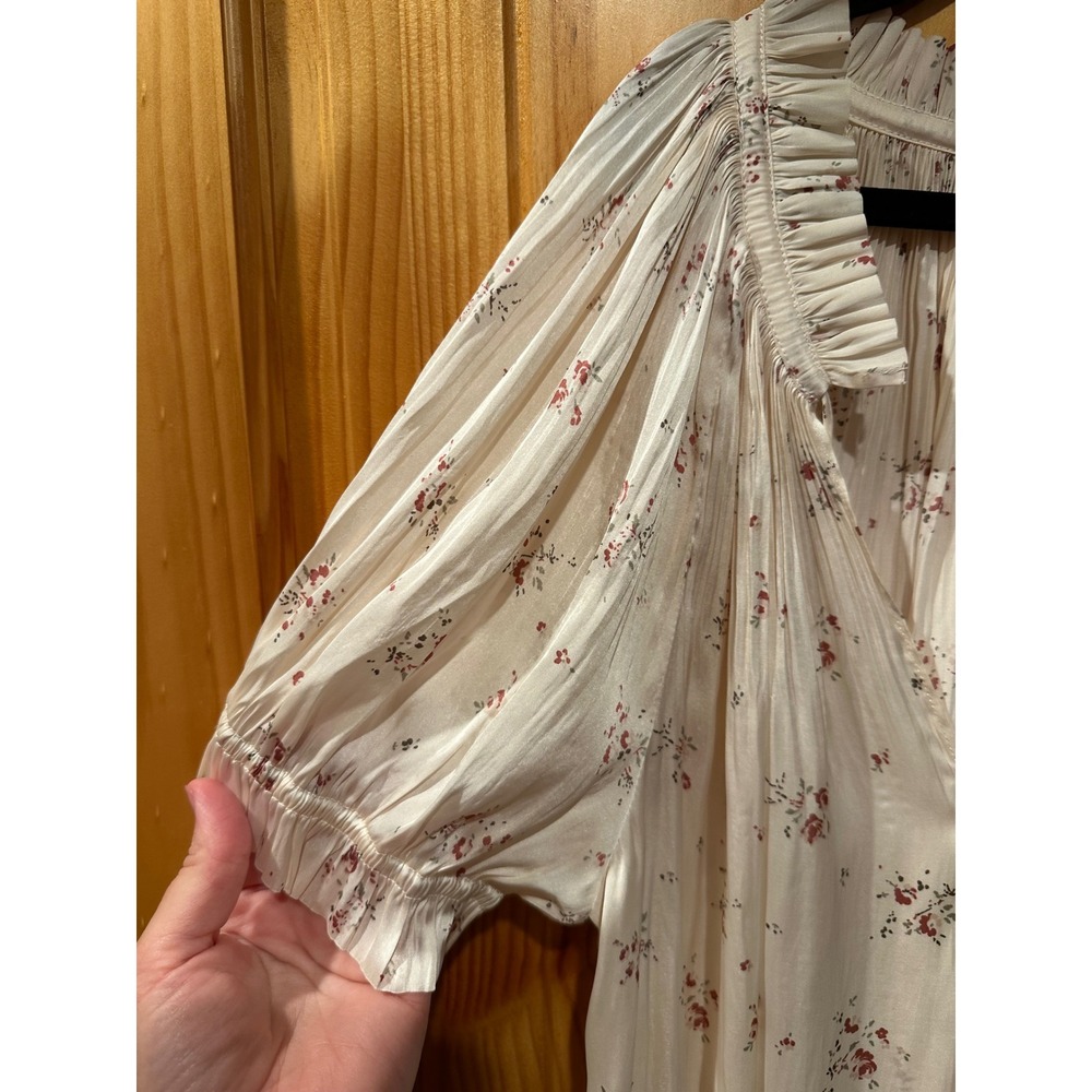 Ulla Johnson Mallory Cottagecore Prairie Floral Blouse Size 4 - Picture 4 of 7